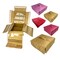 Handmade Jewelry Organizer Foldable Cloth Bag Travel Kit with Transparent Pockets for Earrings Bracelet Traveling Essentials Vanity Housewarming Gift